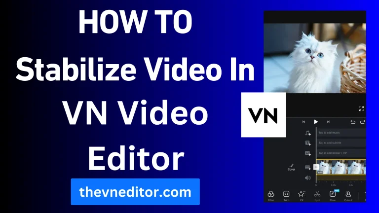 How to Stabilize video in vn video editor