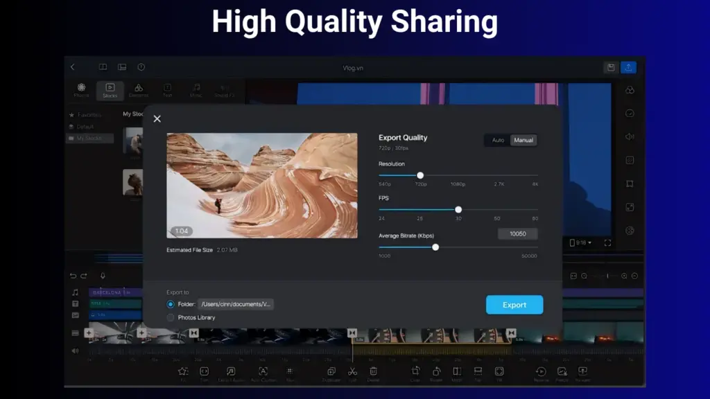 VN for MAC high quality sharing
